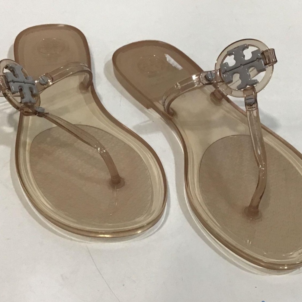 Tory Burch Women's Mini Miller Jelly Tan Sandals Size 8 - Picture 3 of 6